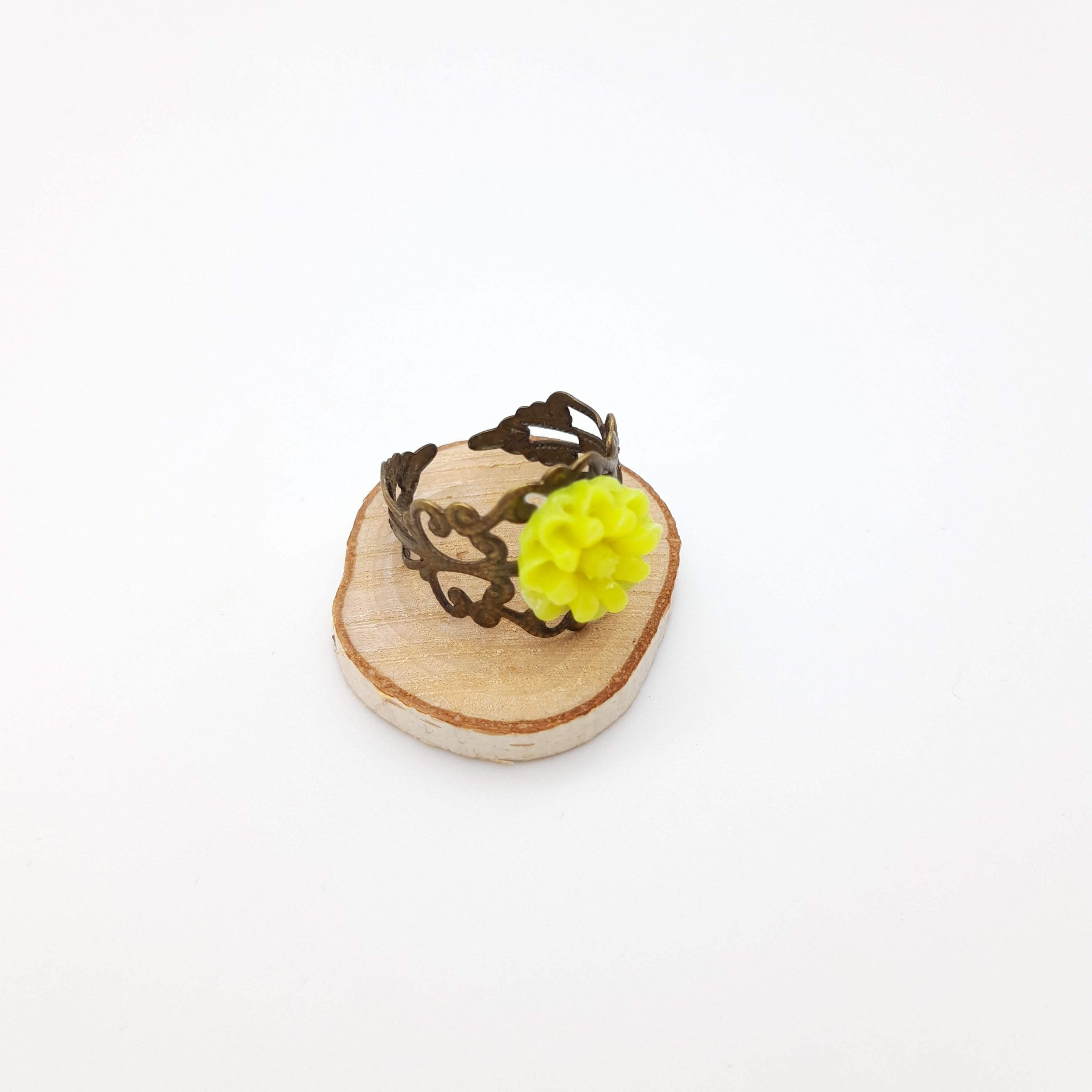 Bague Baroque Fleur Jaune2 Bague Baroque Fleur Jaune2
