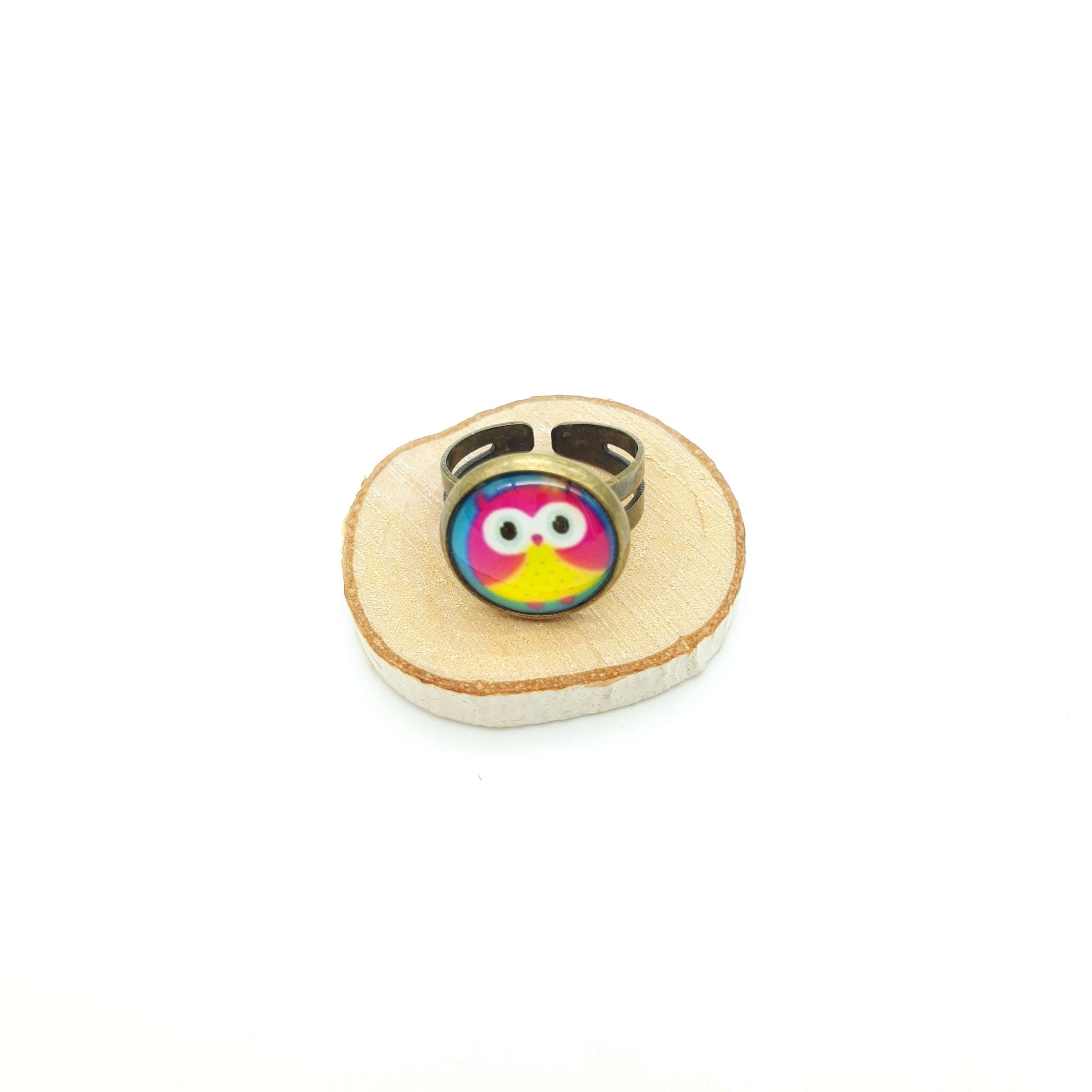 Bague Fillette Chouette Rose Bague Fillette Chouette Rose