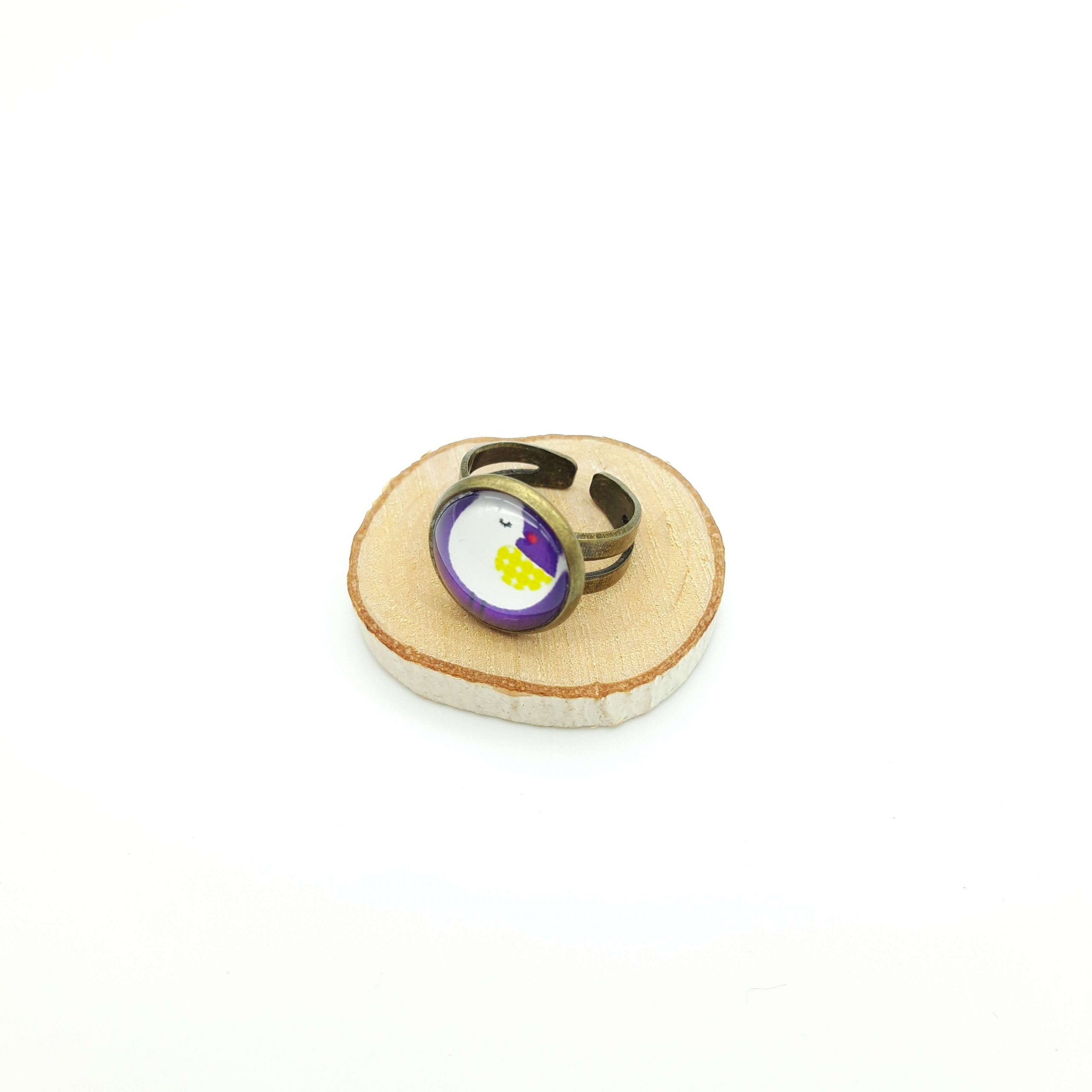 Bague Fillette Oiseau Violet2 Bague Fillette Oiseau Violet2
