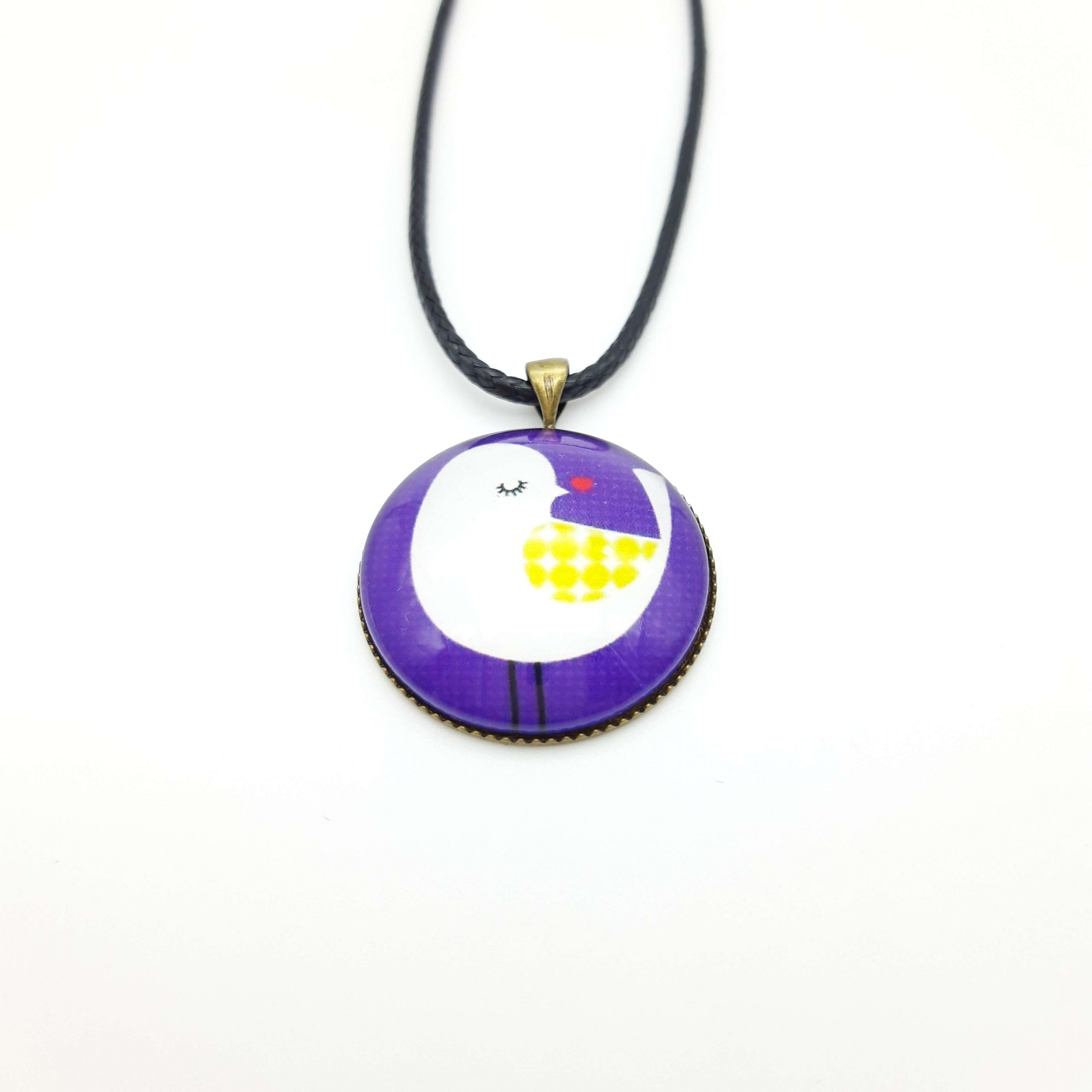 Collier Pendentif Oiseau Violet3 Collier Pendentif Oiseau Violet3