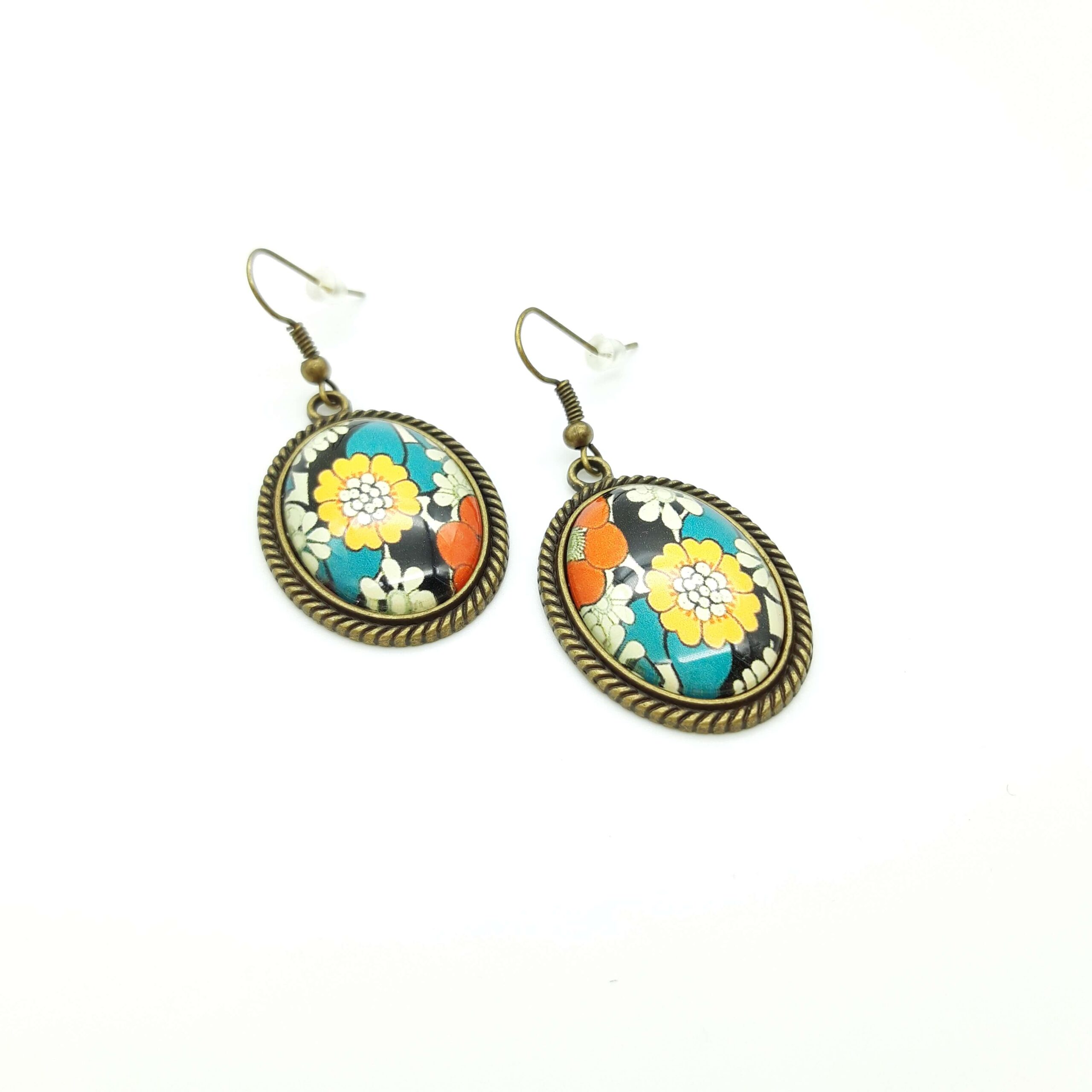 Boucles Oreilles Pendantes Baroques Ovales Fleurs D Antan Boucles Oreilles Pendantes Baroques Ovales Fleurs D Antan