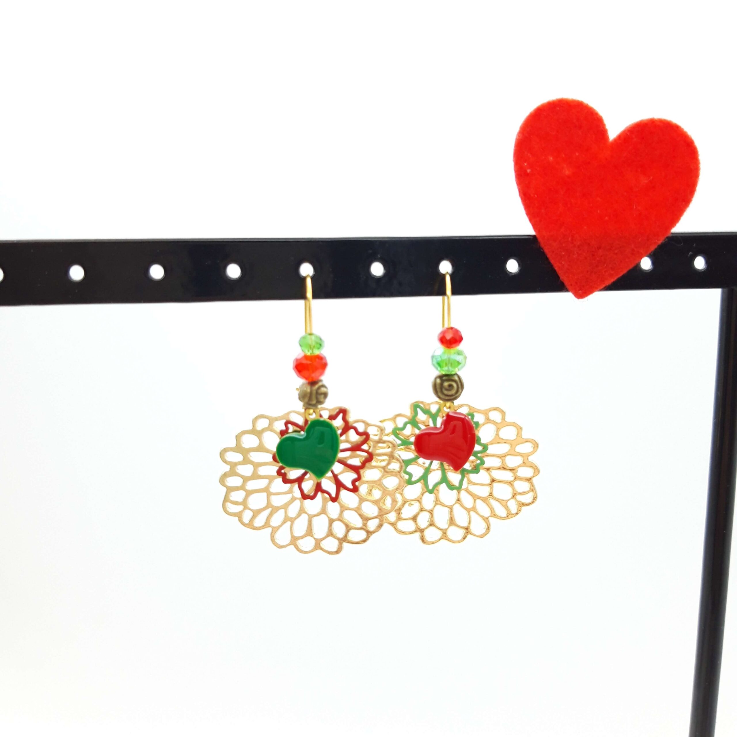 Boucles Oreilles Breloques Perles Fantaisie Dorees Acier Inoxydable Nid Abeille Fleurs Et Coeurs1 Boucles Oreilles Breloques Perles Fantaisie Dorees Acier Inoxydable Nid Abeille Fleurs Et Coeurs1