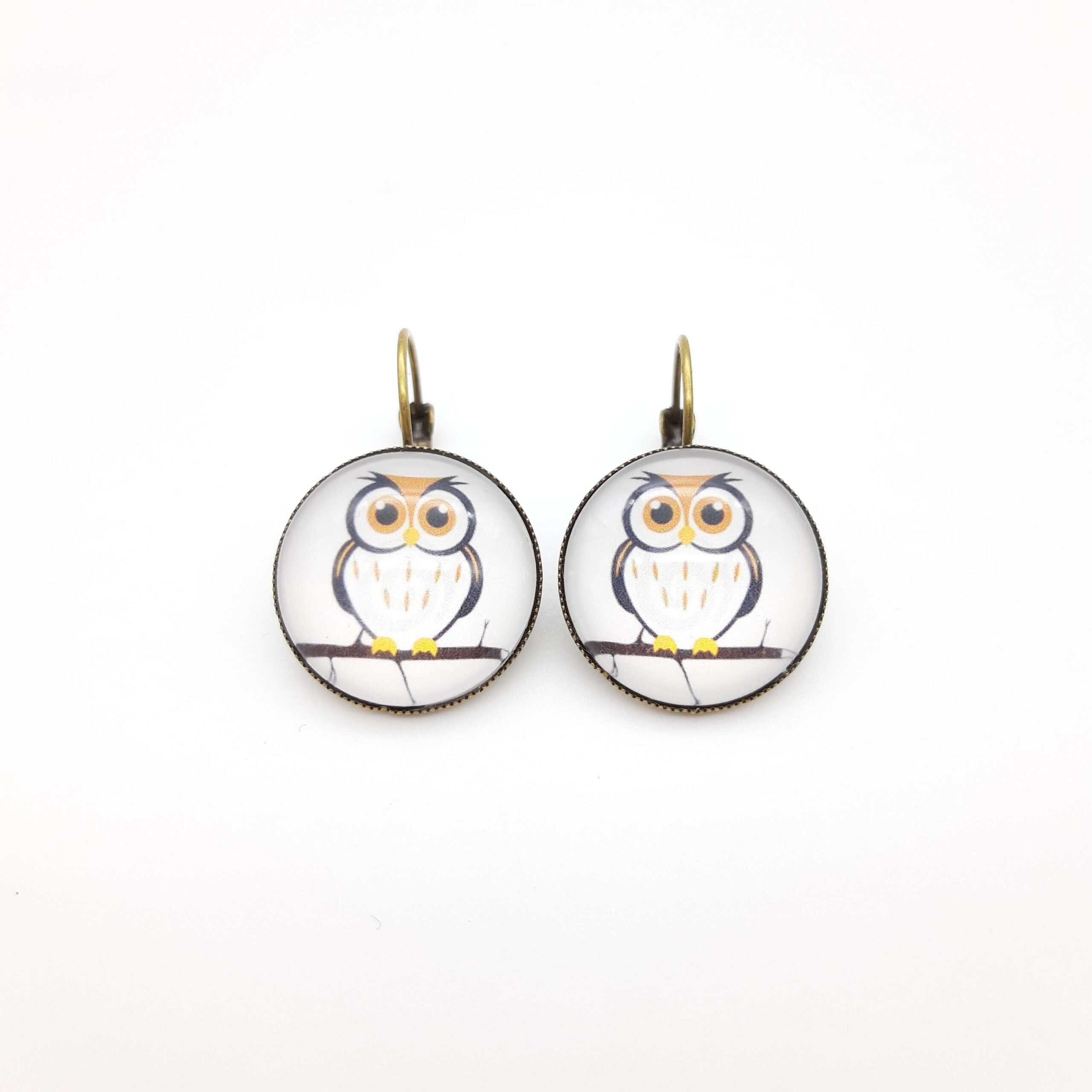 Boucles Oreilles Dormeuses Rondes Hibou Coucou3 Boucles Oreilles Dormeuses Rondes Hibou Coucou3
