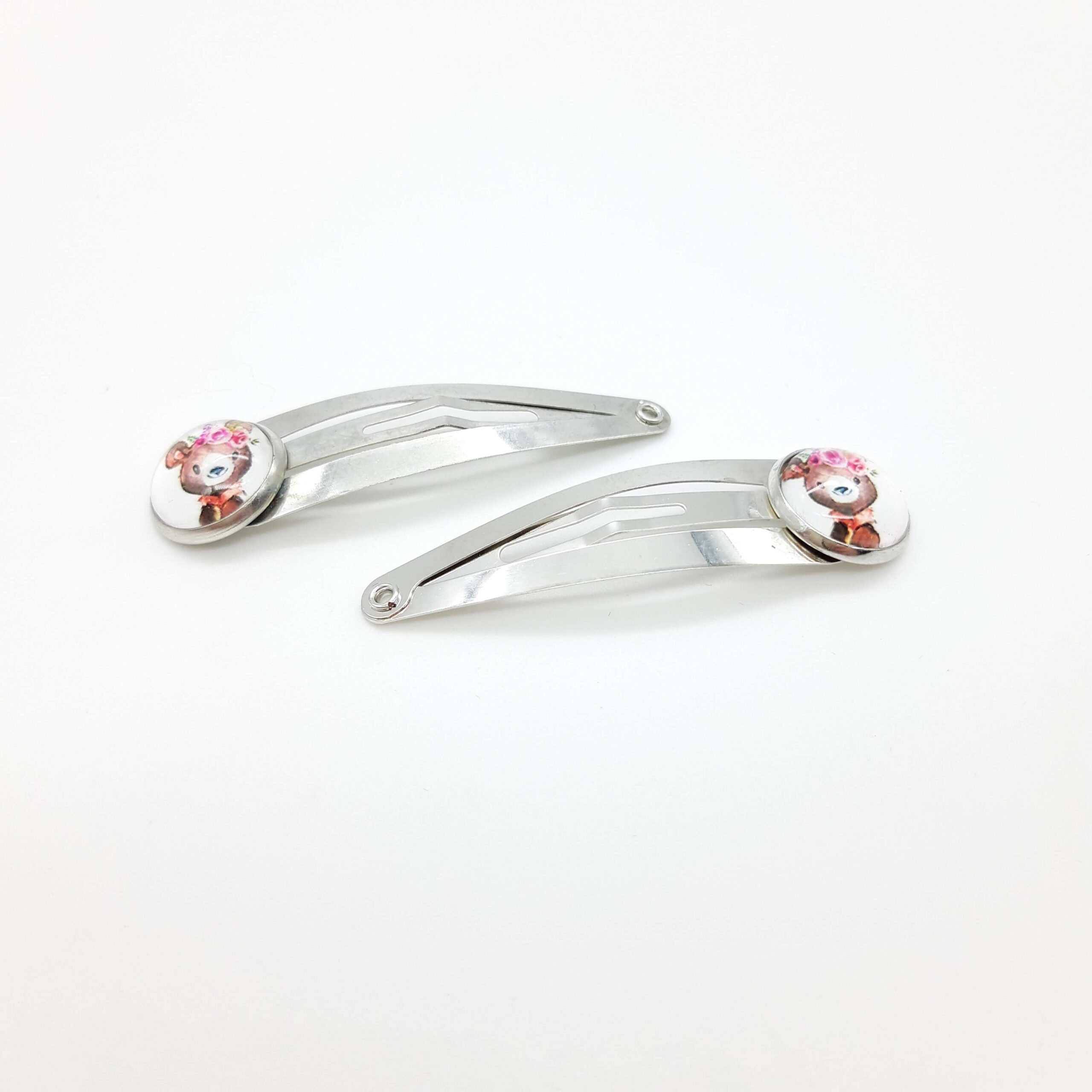 Barrettes Fille Fantaisie Cabochons Ours Tout Doux2 Barrettes Fille Fantaisie Cabochons Ours Tout Doux2