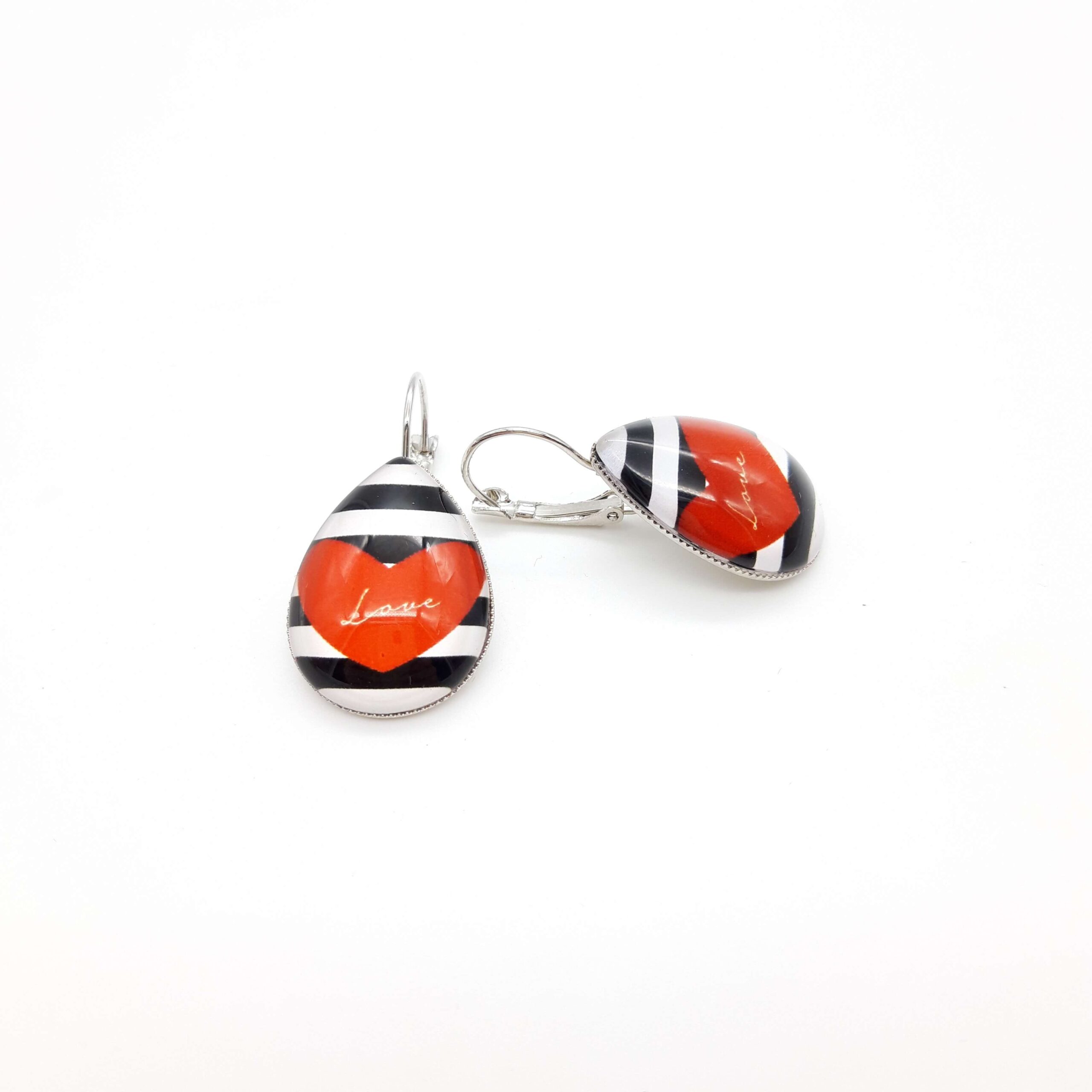 Boucles Oreilles Dormeuses Gouttes Cabochon Verre Amour Marin2 Boucles Oreilles Dormeuses Gouttes Cabochon Verre Amour Marin2