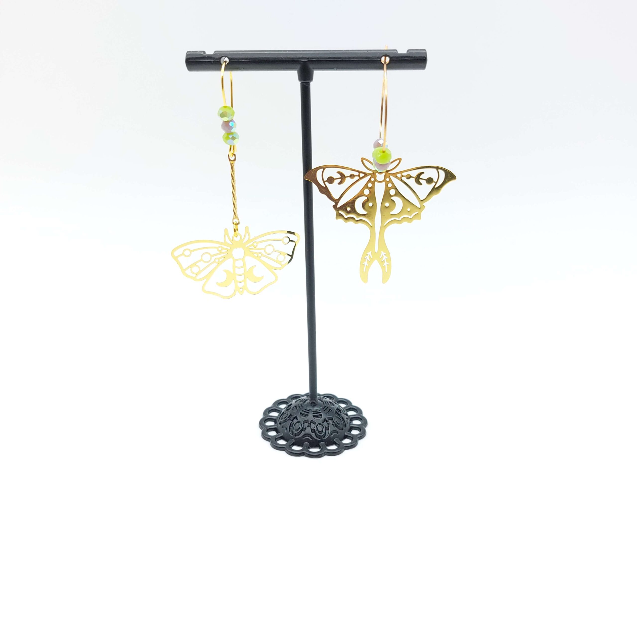 Boucles Oreilles Breloques Asymetriques Pendantes Creoles Dorees Perles Papillons Lunaires Boucles Oreilles Breloques Asymetriques Pendantes Creoles Dorees Perles Papillons Lunaires