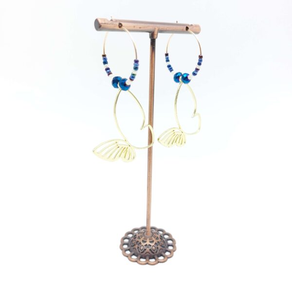 Boucles Oreilles Creoles Et Breloques Papillon Envol2