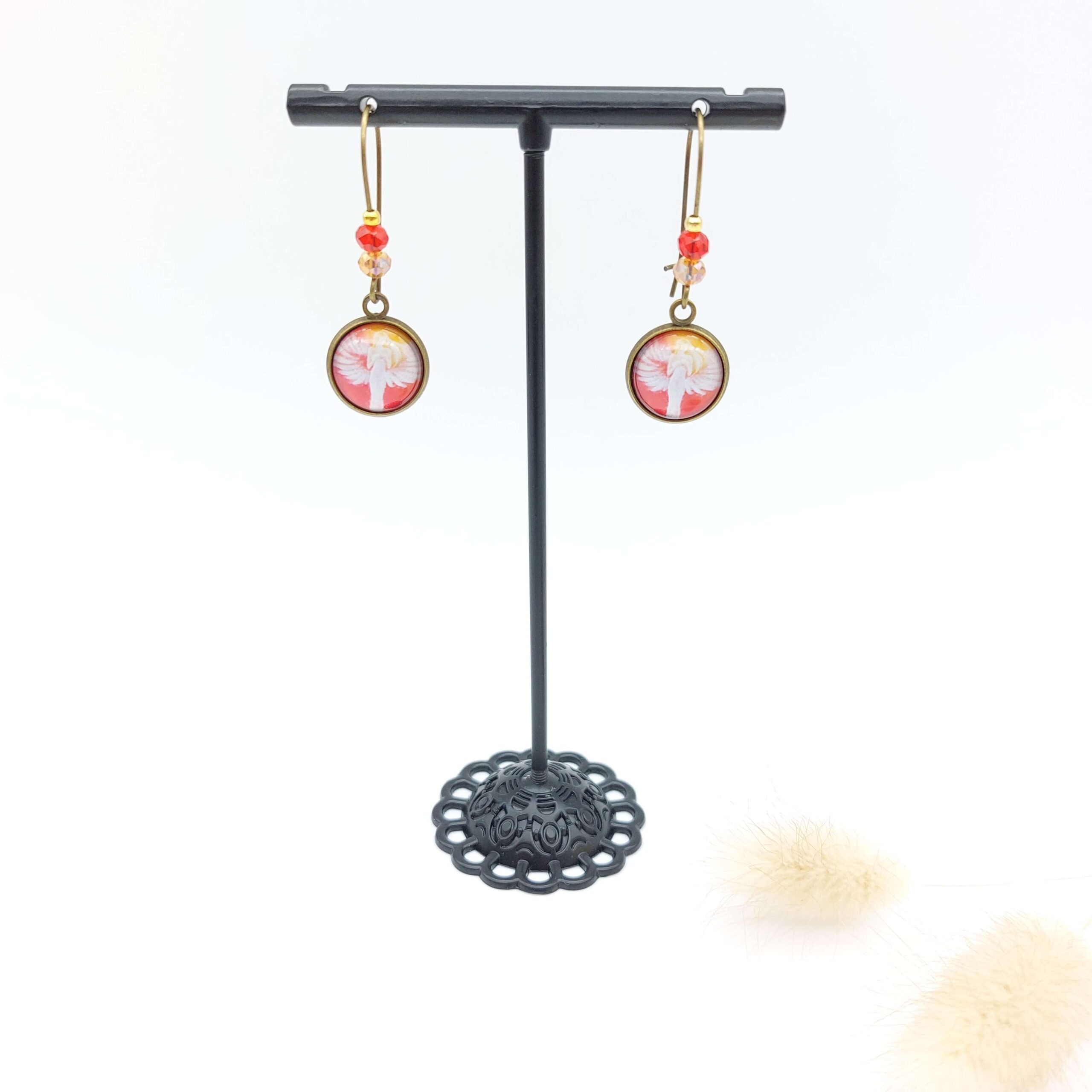 Boucles Oreilles Pendantes Perles Cabochons Bronze Ange Nacre1 Boucles Oreilles Pendantes Perles Cabochons Bronze Ange Nacre1